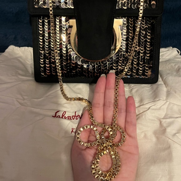 ⚠️SOLD⚠️Salvatore Ferragamo Gancini Evening Bag - Picture 10 of 12